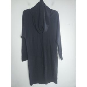 Tahari Women Black Cowl Neck 100% Merino Wool Knit Sweater Dress size Small
